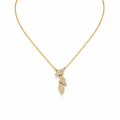 Dona Petal Pendant Chain-Seller- 18K Gold Plated Anti-Tarnish Minimalistic Demifine Jewelry by Chrystic Jewels