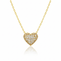 Stone Heart Coin Pendant-Seller- 18K Gold Plated Anti-Tarnish Minimalistic Demifine Jewelry by Chrystic Jewels