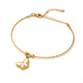 White Flutter Butterfly Bracelet Chain