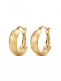 Classic Wide Band Dome Hoops Earrings