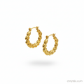 Zephyra Hoop Earrings-Seller- 18K Gold Plated Anti-Tarnish Minimalistic Demifine Jewelry by Chrystic Jewels