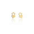 Floral Gold Anti-Tarnish Stud Earrings