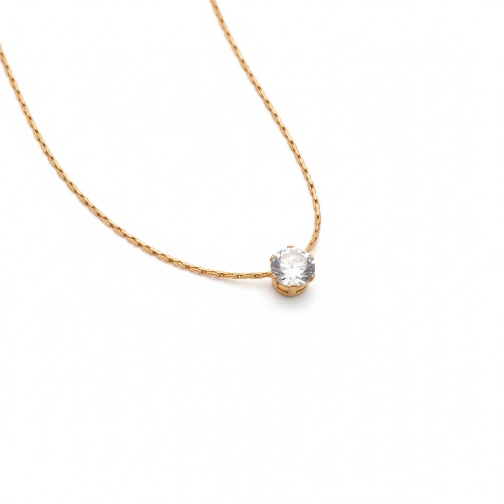 Glimmer & Clover Charm Combo- Solitaire Necklace & bracelet chain