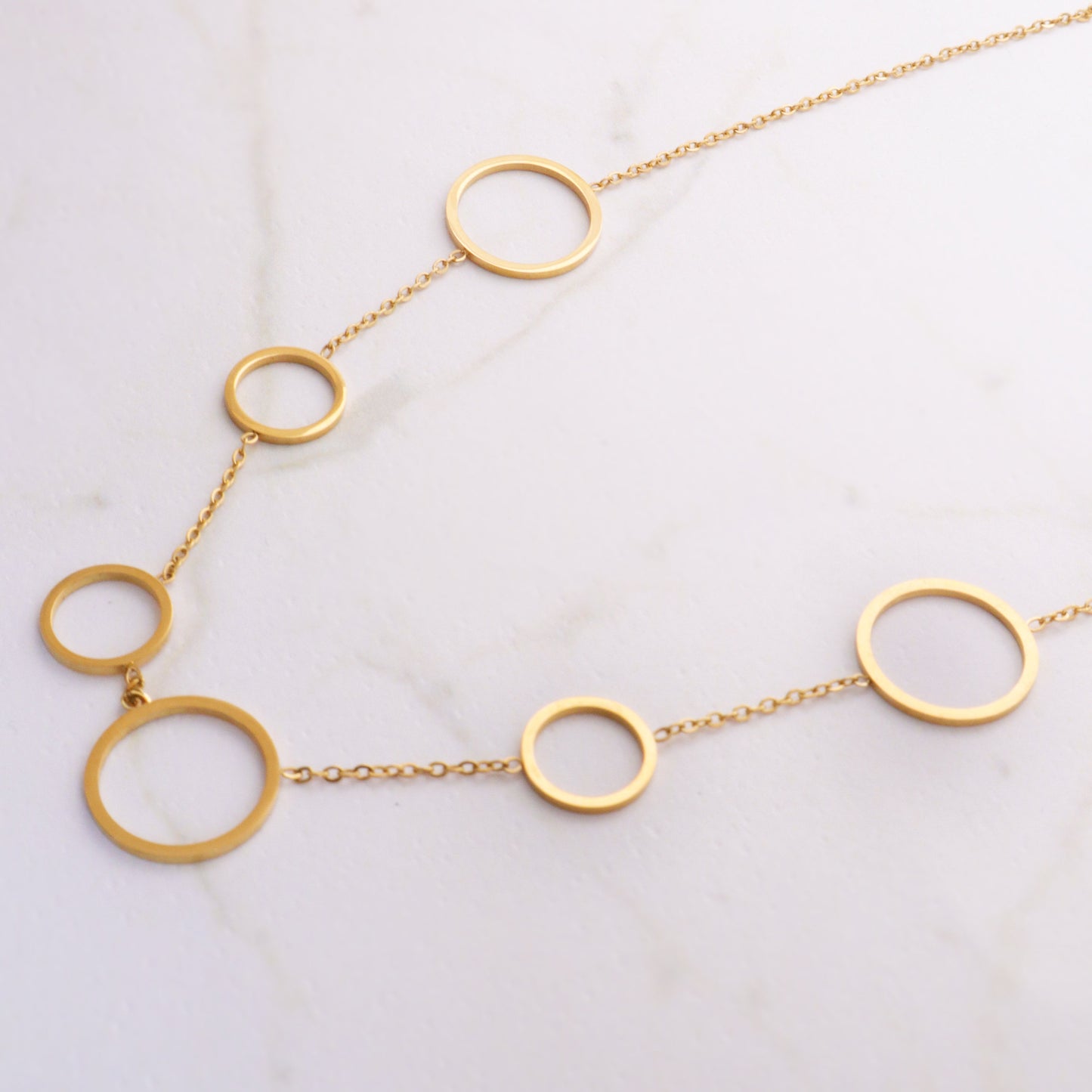 Ring Necklace-Seller- 18K Gold Plated Anti-Tarnish Minimalistic Demifine Jewelry by Chrystic Jewels