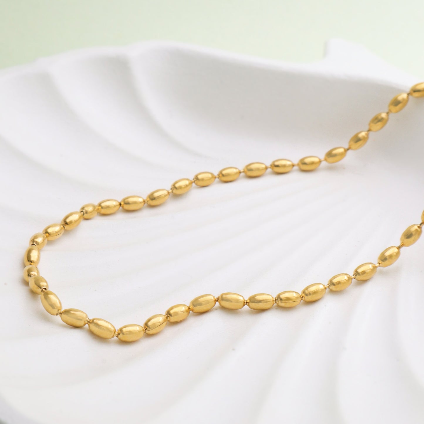 The Golden Grain Beaded Stackable Necklace Chain