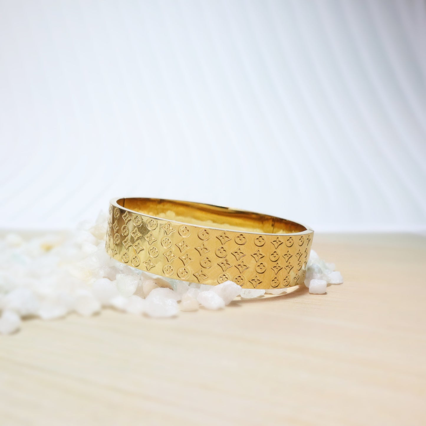 Eternal Script Bold Bracelet-Seller- 18K Gold Plated Anti-Tarnish Minimalistic Demifine Jewelry by Chrystic Jewels