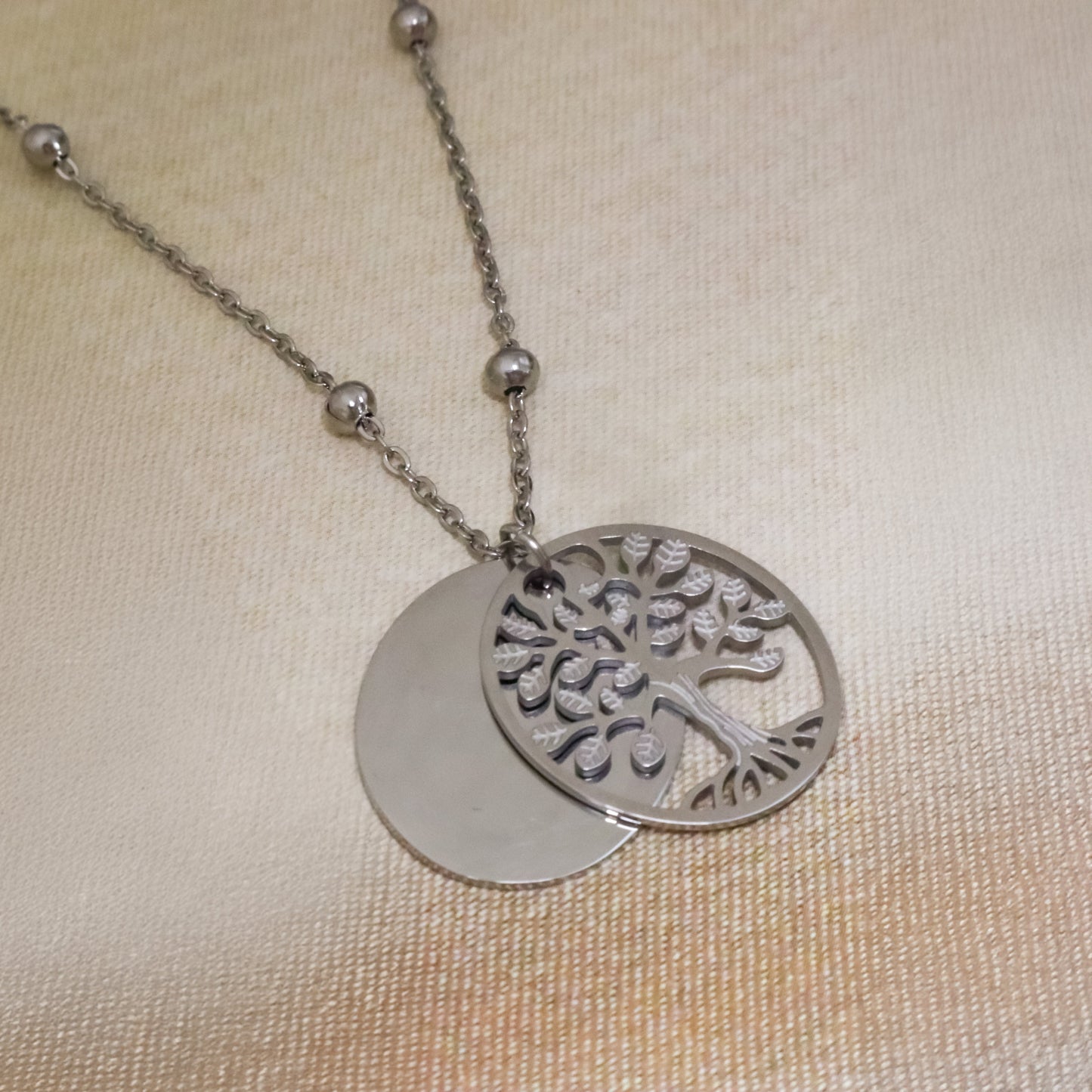 Tree Soul Silver Necklace-Seller- 18K Gold Plated Anti-Tarnish Minimalistic Demifine Jewelry by Chrystic Jewels