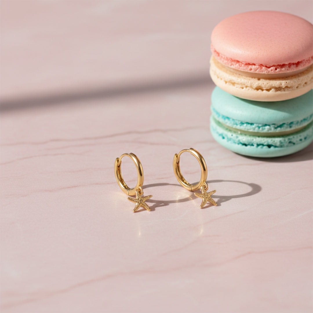 Starfish Hoop Earrings