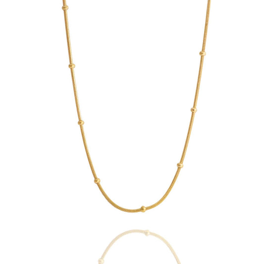 Sequential Beaded Stackable Chain Necklace