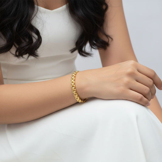 Sculpted Watchstyle Cuff Bracelet