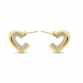 Aura Open-Hearts Earrings-Seller- 18K Gold Plated Anti-Tarnish Minimalistic Demifine Jewelry by Chrystic Jewels