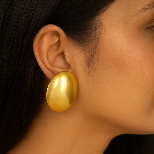 Golden Halo Statement Earrings