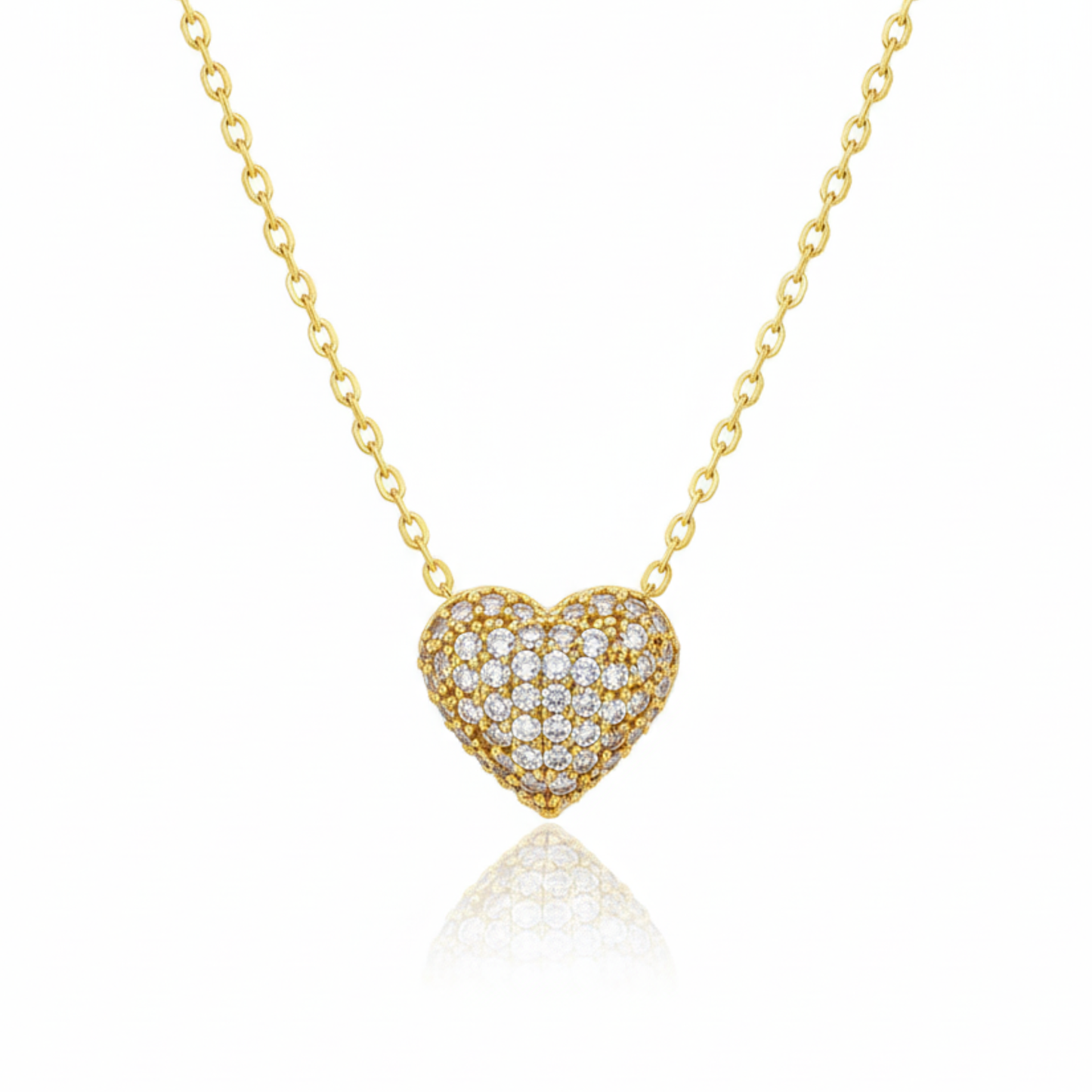 Stone Heart Coin Pendant-Seller- 18K Gold Plated Anti-Tarnish Minimalistic Demifine Jewelry by Chrystic Jewels
