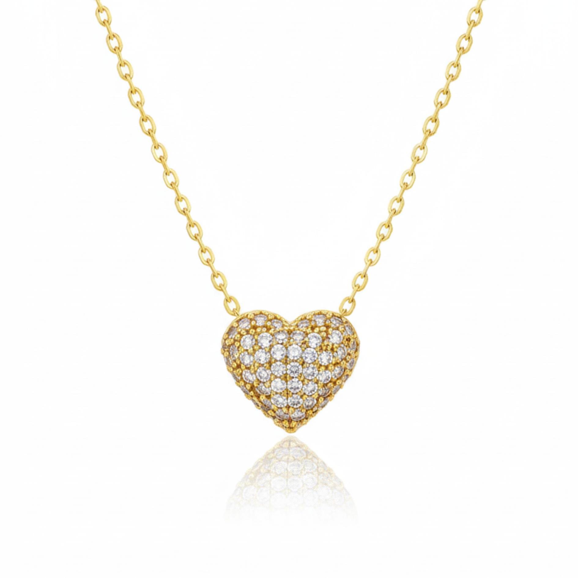 Stone Heart Coin Pendant-Seller- 18K Gold Plated Anti-Tarnish Minimalistic Demifine Jewelry by Chrystic Jewels