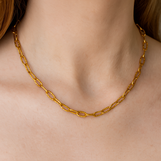 The Starlight Etched Link Necklace