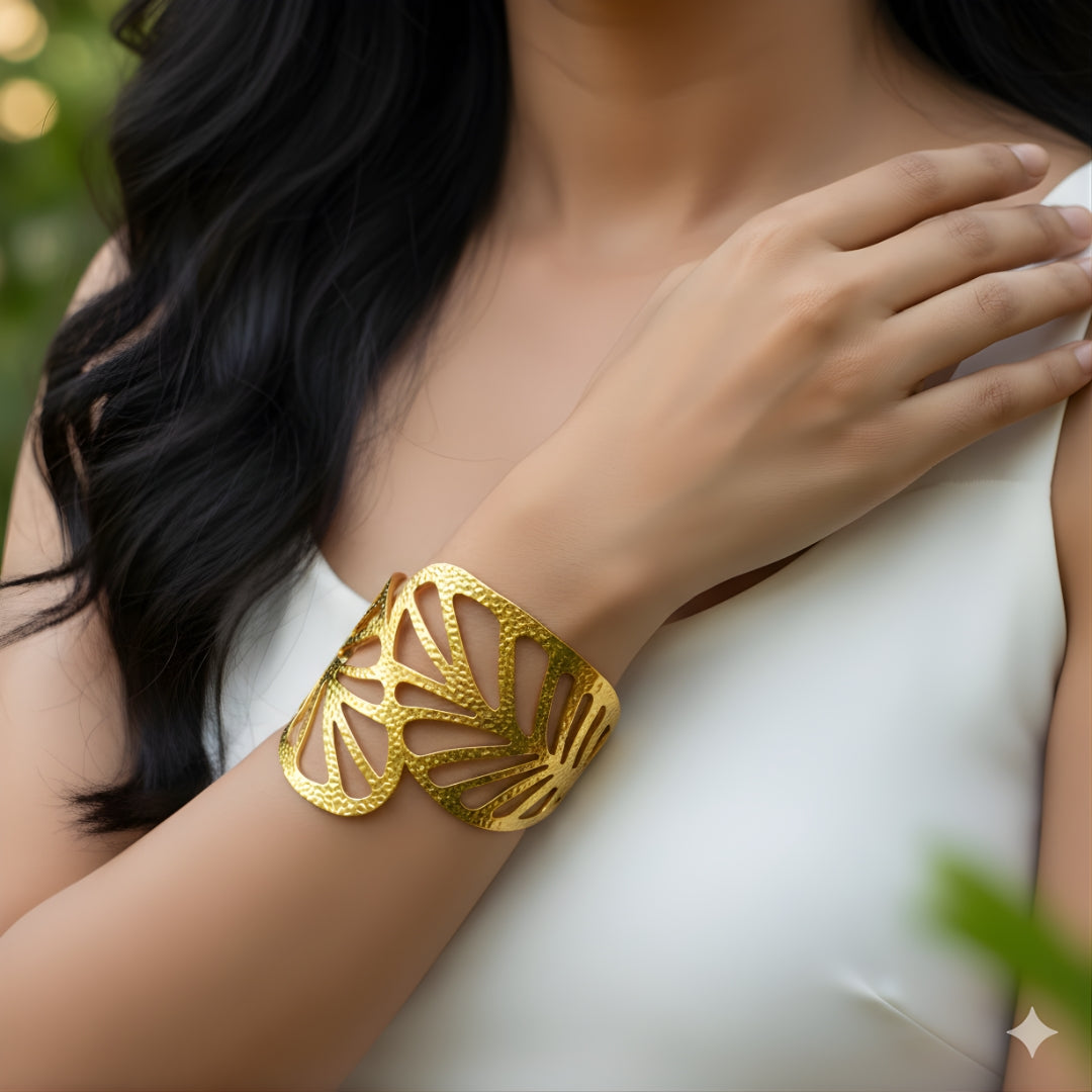 Luxe Leaf Cuff Bracelet