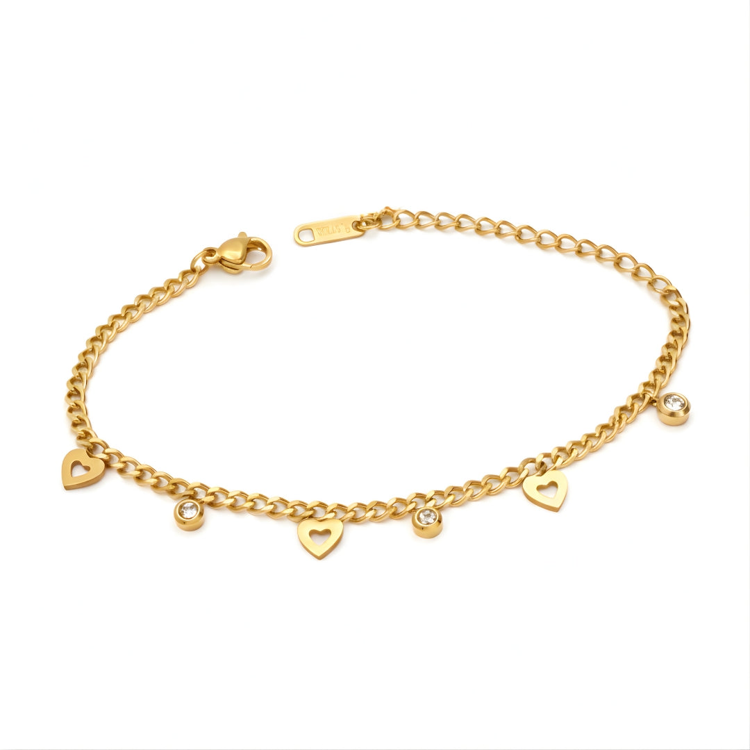 Love Drops Charm Bracelet Chain