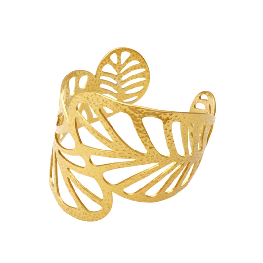 Luxe Leaf Cuff Bracelet