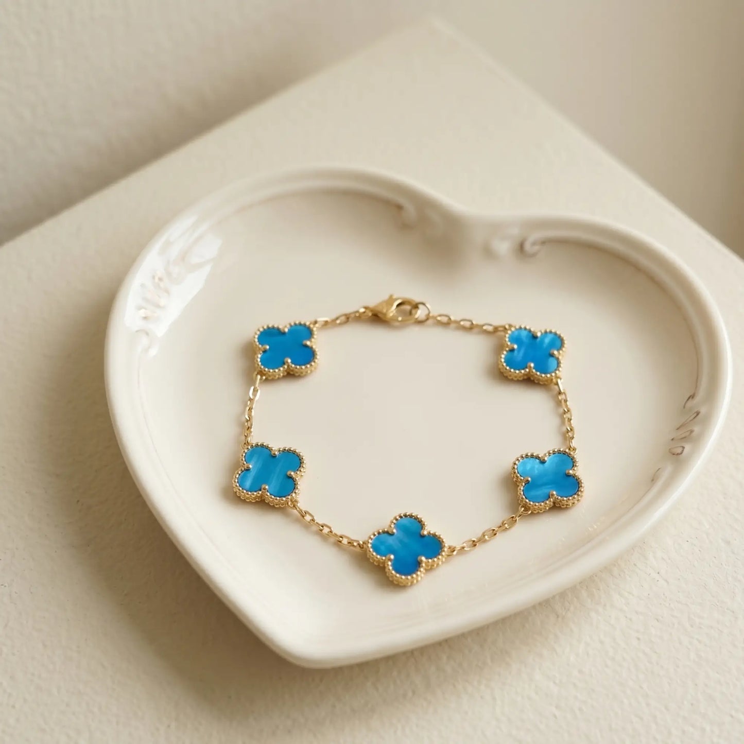 Blue Multi Clover Bracelet Chain