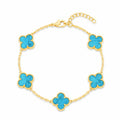 Blue Multi Clover Bracelet Chain
