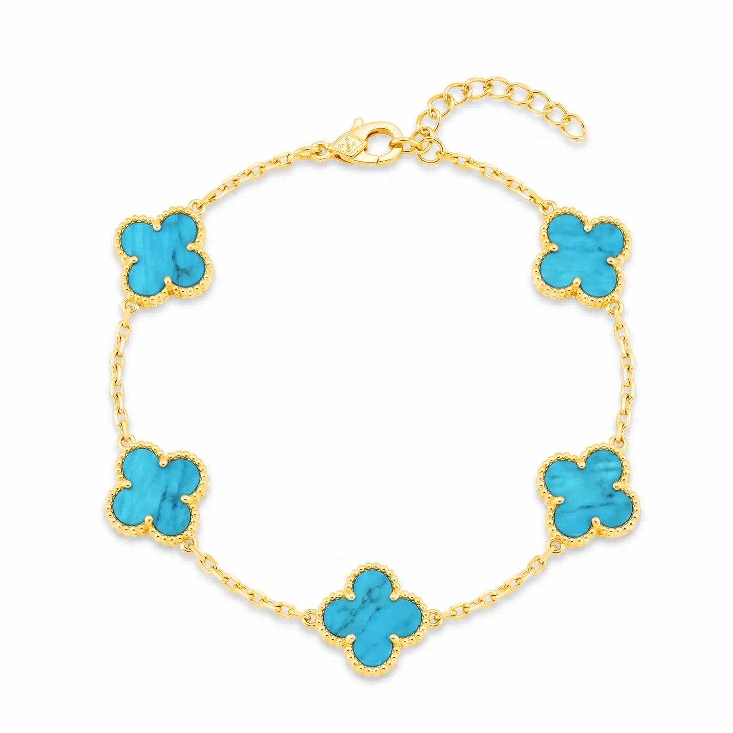 Blue Multi Clover Bracelet Chain