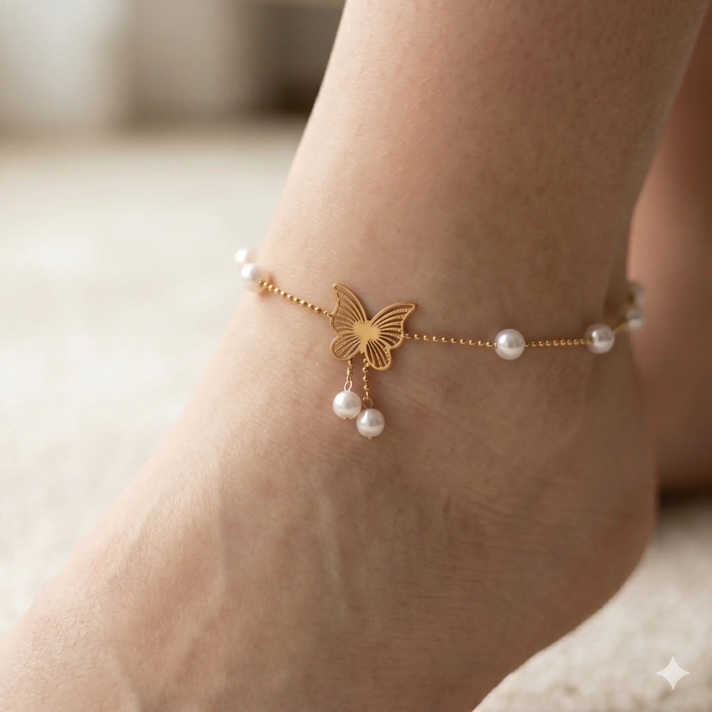 Pearl Dangle Anklet