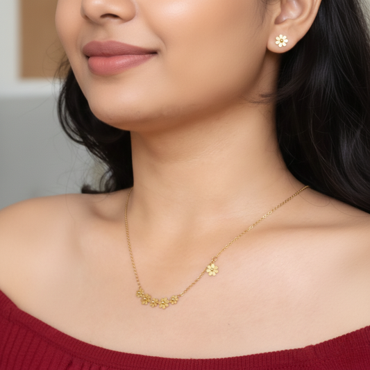 Blooming Floral Pendant Set