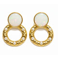 Moonlit Pearl Drops-Seller- 18K Gold Plated Anti-Tarnish Minimalistic Demifine Jewelry by Chrystic Jewels