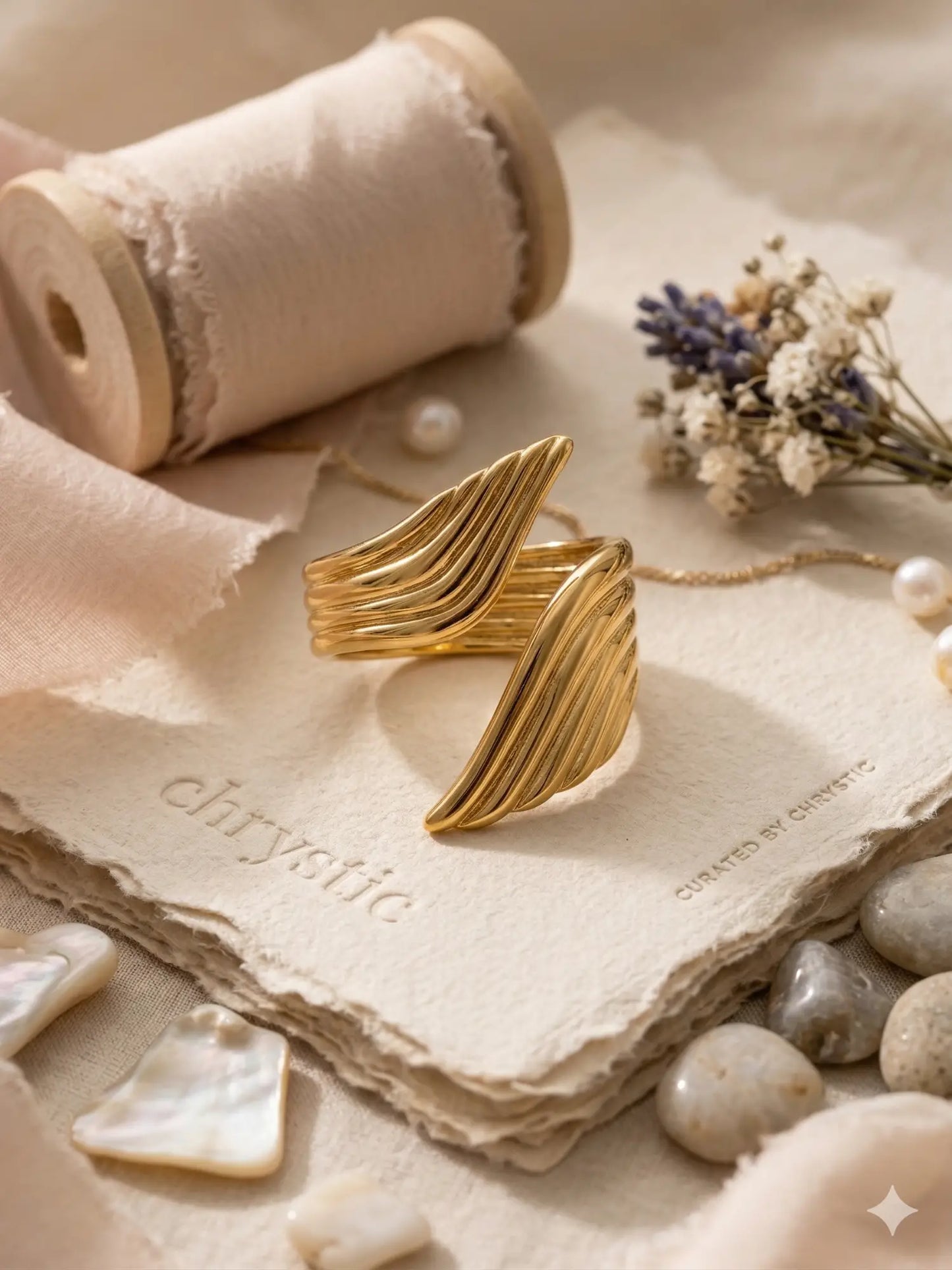 Ethereal Angel Wing Ring