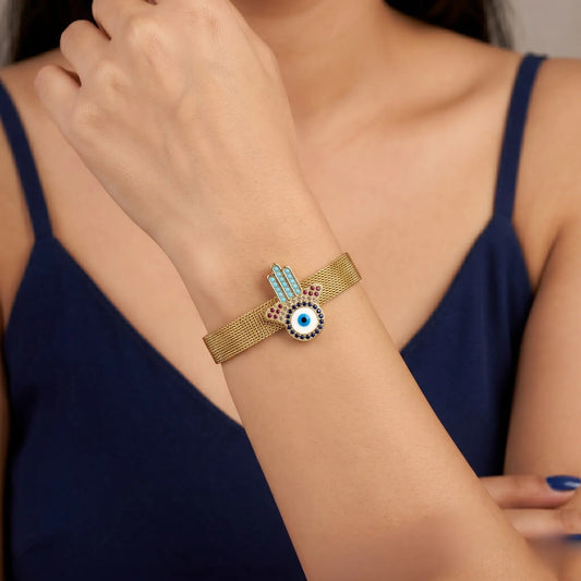 Evil Eye Watch Style Bracelet