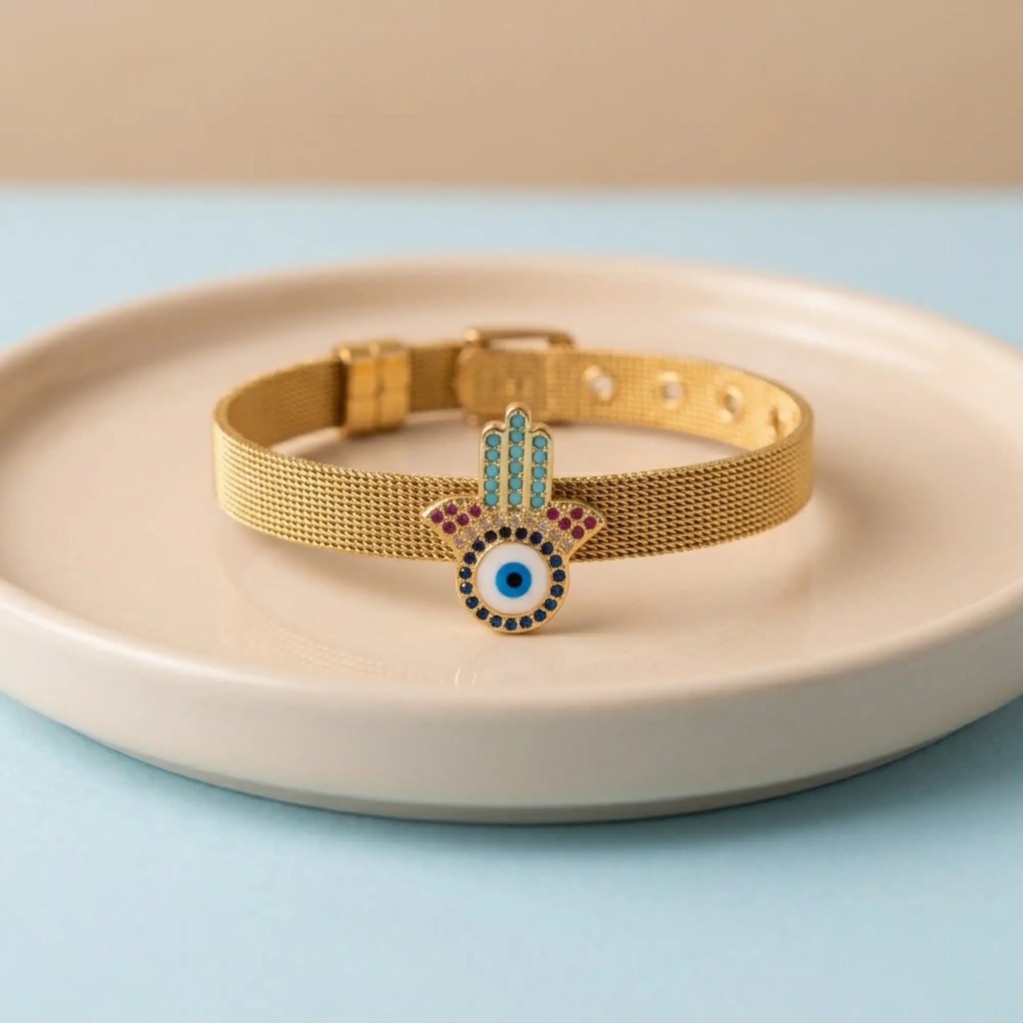 Evil Eye Watch Style Bracelet