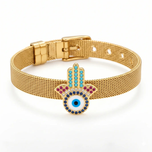 Evil Eye Watch Style Bracelet
