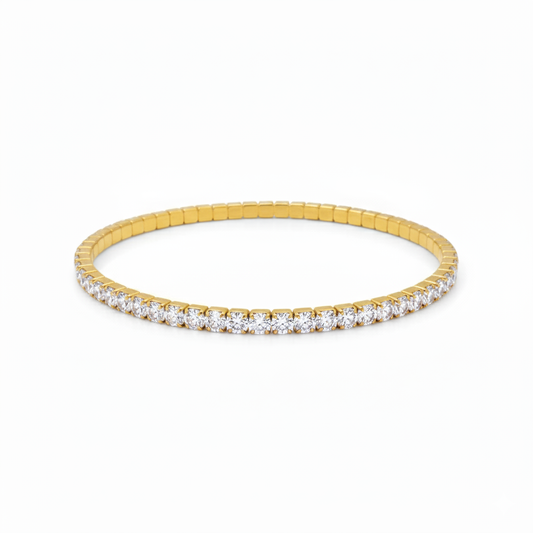 Twilight Sparkling Tennis Cuff Bracelet Single Layer
