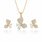 Sparkling Butterfly Pendant Set