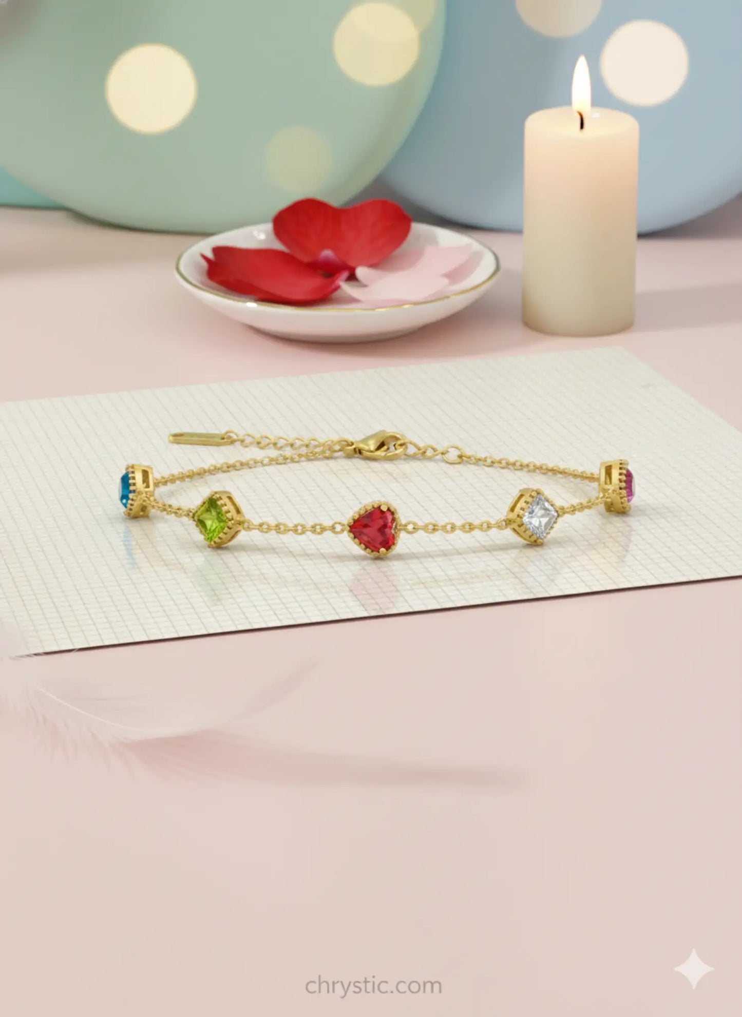 Amore Wrap Bracelet-Bracelets- 18K Gold Plated Anti-Tarnish Minimalistic Demifine Jewelry by Chrystic Jewels
