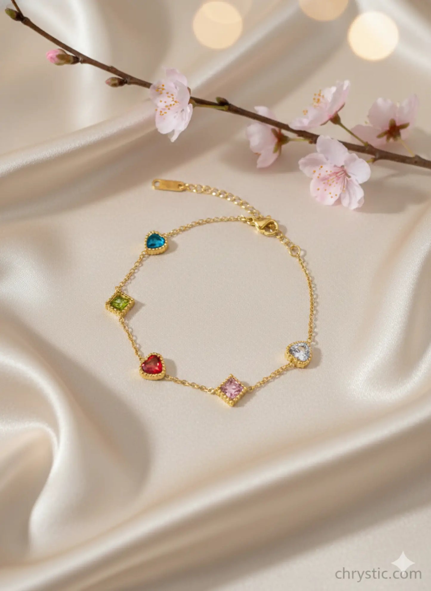 Amore Wrap Bracelet-Bracelets- 18K Gold Plated Anti-Tarnish Minimalistic Demifine Jewelry by Chrystic Jewels