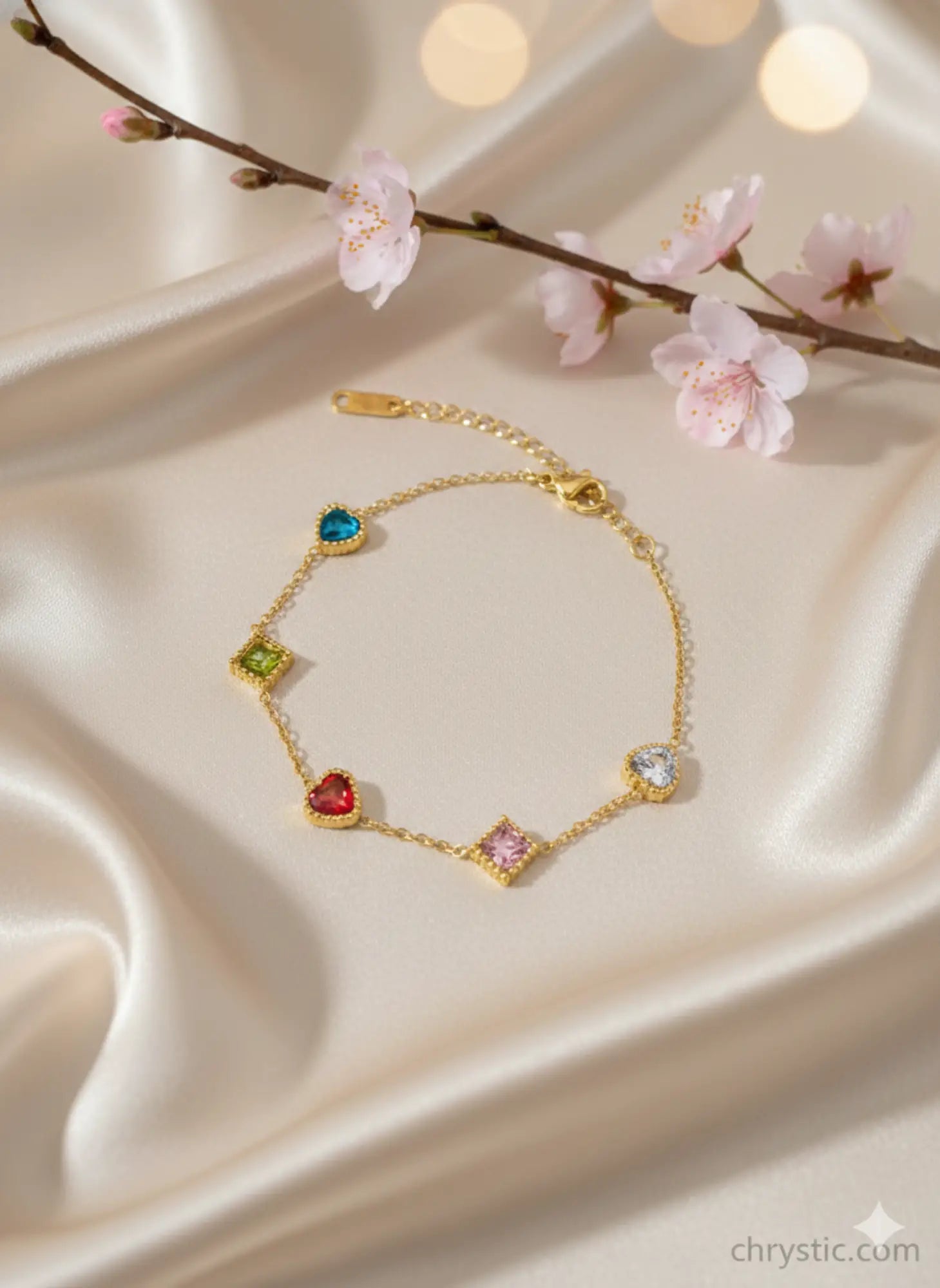 Amore Wrap Bracelet-Bracelets- 18K Gold Plated Anti-Tarnish Minimalistic Demifine Jewelry by Chrystic Jewels