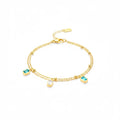 Samaira Duo Bracelet Chain-Seller- 18K Gold Plated Anti-Tarnish Minimalistic Demifine Jewelry by Chrystic Jewels