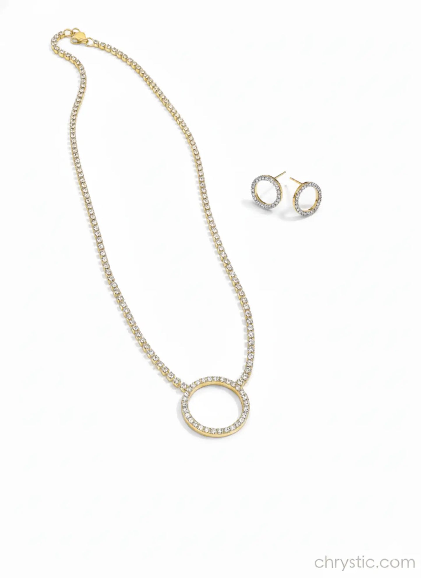 Everlasting Sparkle Set-Seller- 18K Gold Plated Anti-Tarnish Minimalistic Demifine Jewelry by Chrystic Jewels