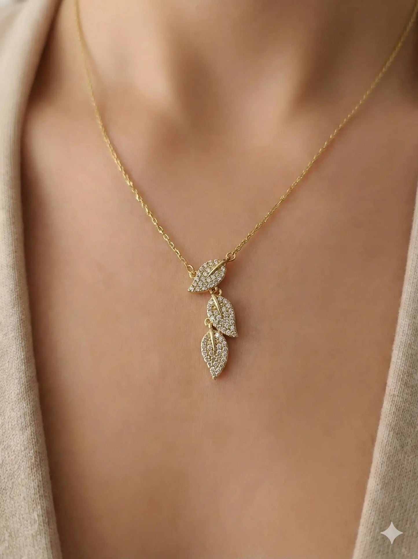 Dona Petal Pendant Chain-Seller- 18K Gold Plated Anti-Tarnish Minimalistic Demifine Jewelry by Chrystic Jewels