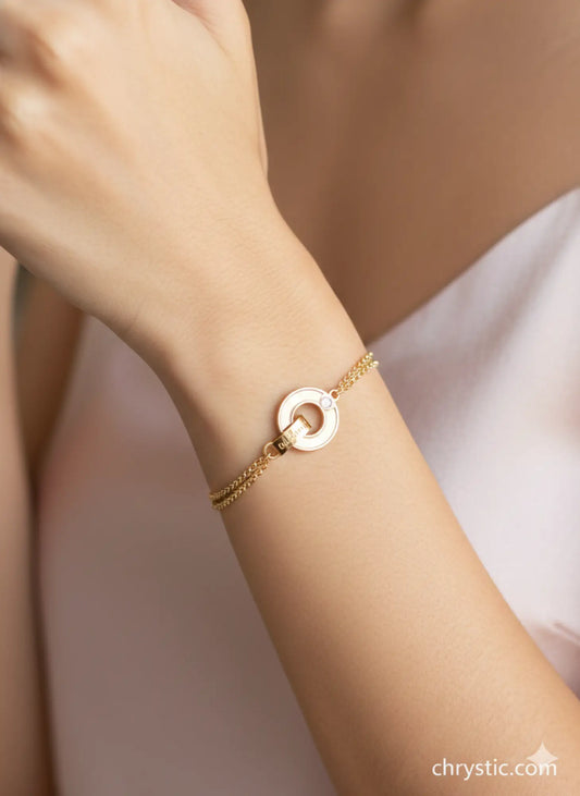 Everlasting Bond Bracelet-Bracelets- 18K Gold Plated Anti-Tarnish Minimalistic Demifine Jewelry by Chrystic Jewels