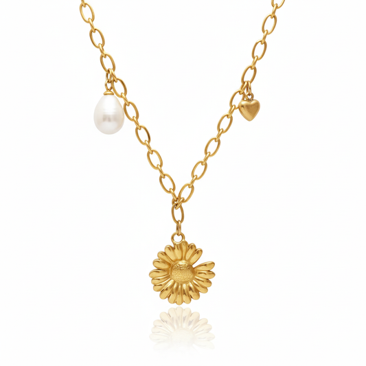 Blooming Sunflower Luxe Neck Chain Combo