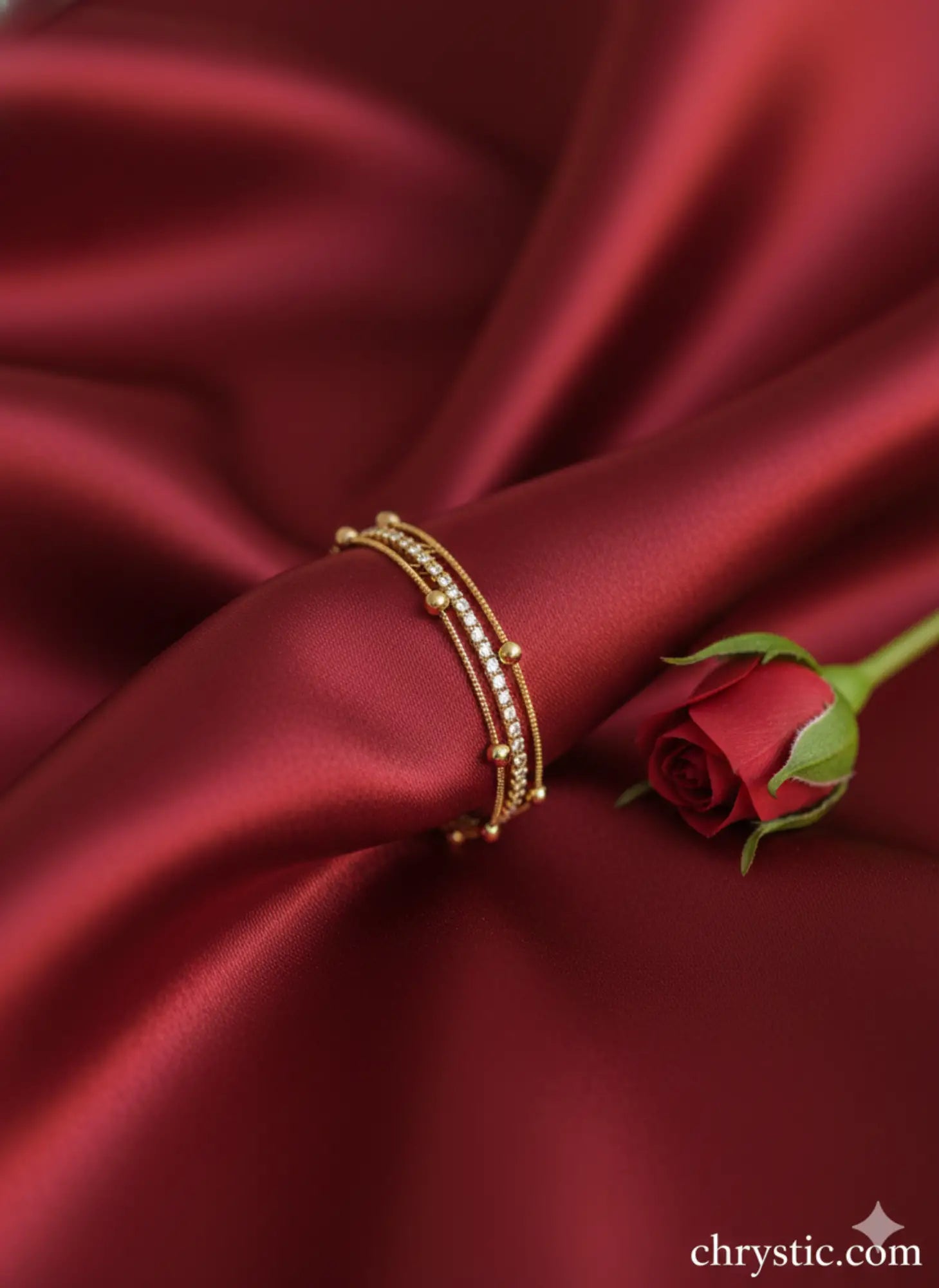 The Trinity Bracelet-Bracelets- 18K Gold Plated Anti-Tarnish Minimalistic Demifine Jewelry by Chrystic Jewels