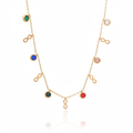 Infinity Charm Multi Color Anti-Tarnish Necklace