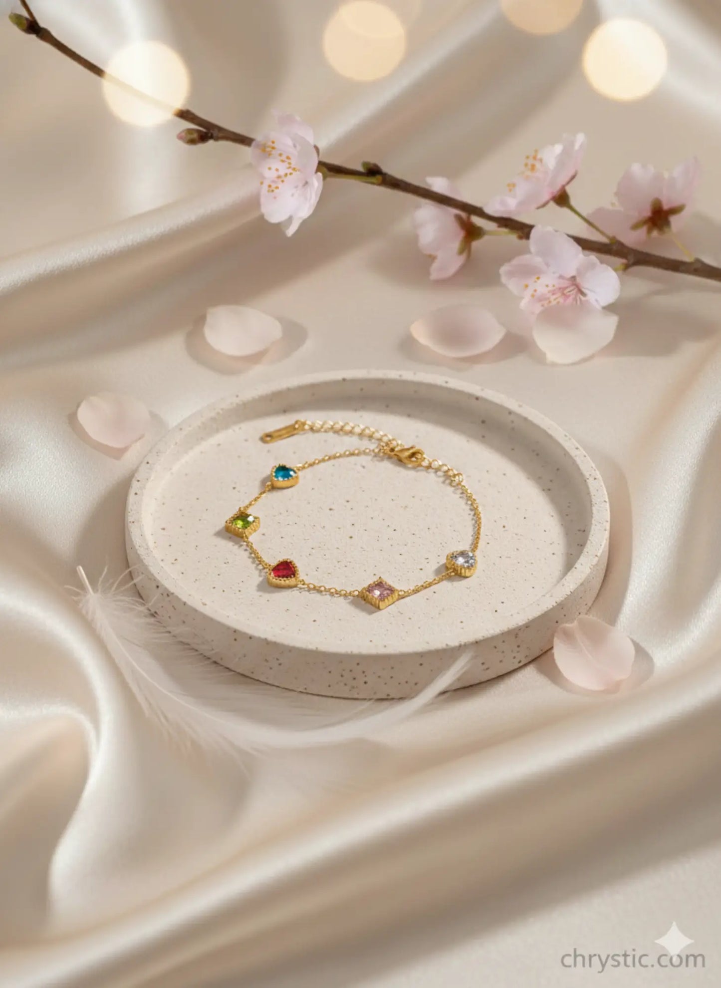Amore Wrap Bracelet-Bracelets- 18K Gold Plated Anti-Tarnish Minimalistic Demifine Jewelry by Chrystic Jewels