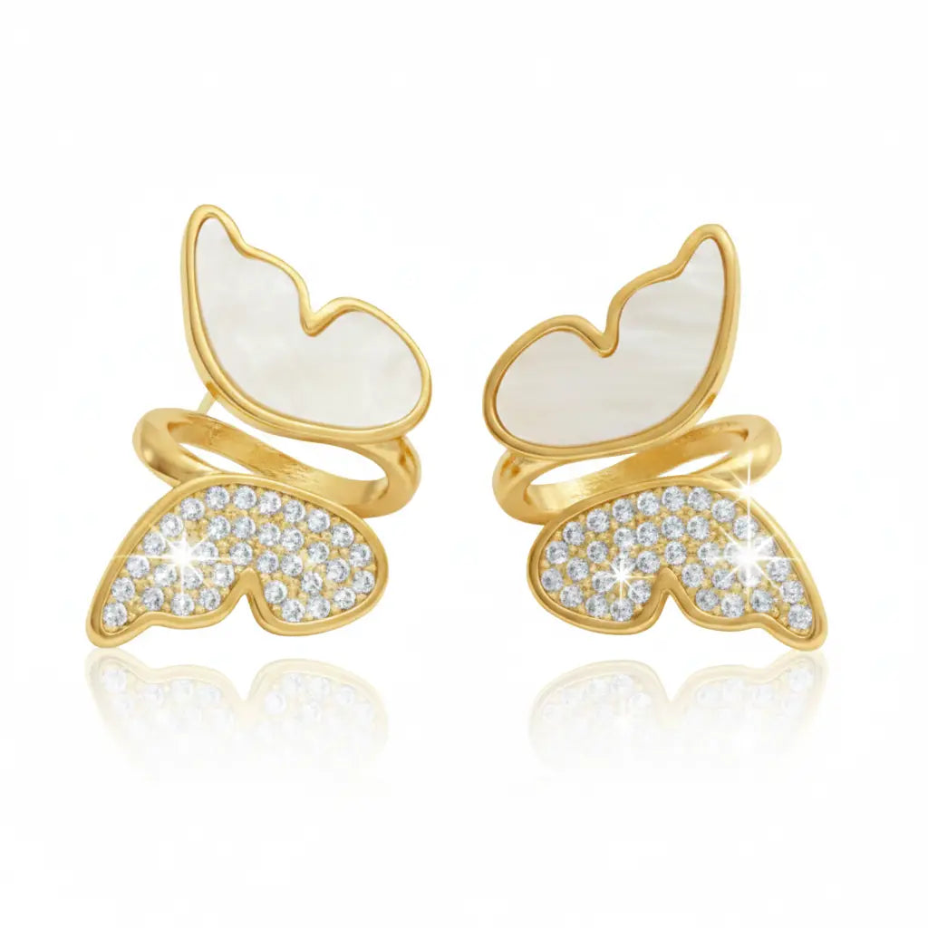 Aveline Classic Stud Earrings-Seller- 18K Gold Plated Anti-Tarnish Minimalistic Demifine Jewelry by Chrystic Jewels