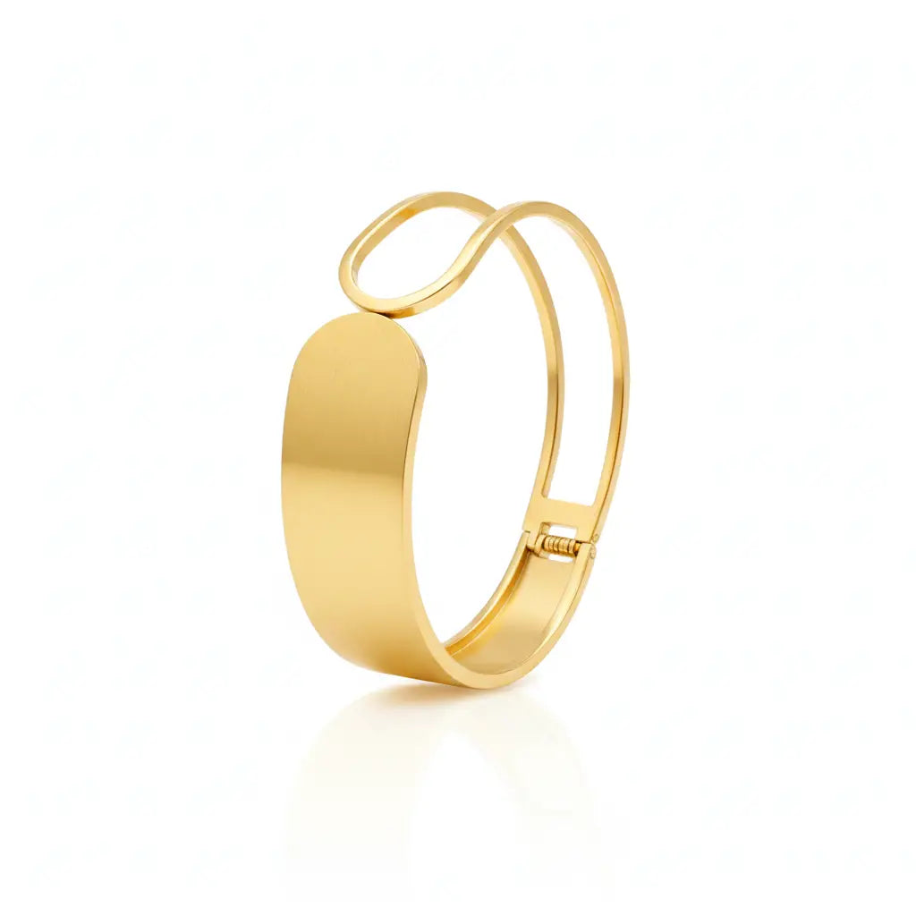 Clean Muse Cuff Bracelet-Seller- 18K Gold Plated Anti-Tarnish Minimalistic Demifine Jewelry by Chrystic Jewels