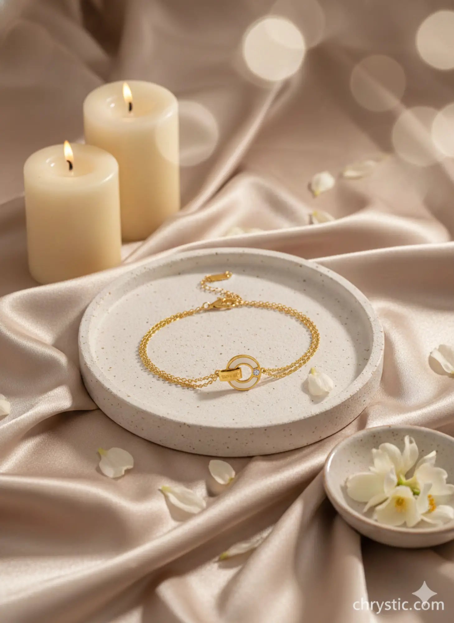 Everlasting Bond Bracelet-Bracelets- 18K Gold Plated Anti-Tarnish Minimalistic Demifine Jewelry by Chrystic Jewels