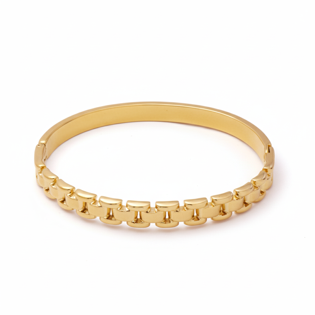 Sculpted Watchstyle Cuff Bracelet