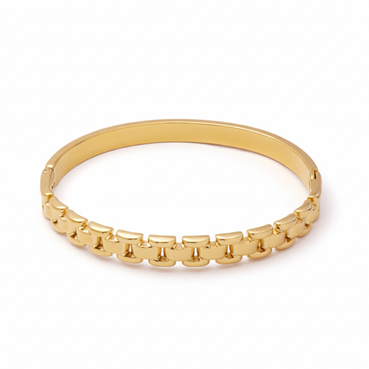 Sculpted Watchstyle Cuff Bracelet